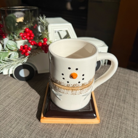 NEW - S’MORES MARSHMALLOW SNOWMAN ceramic coffee/cocoa mug/cup! SOOO CUTE! - Picture 15 of 15